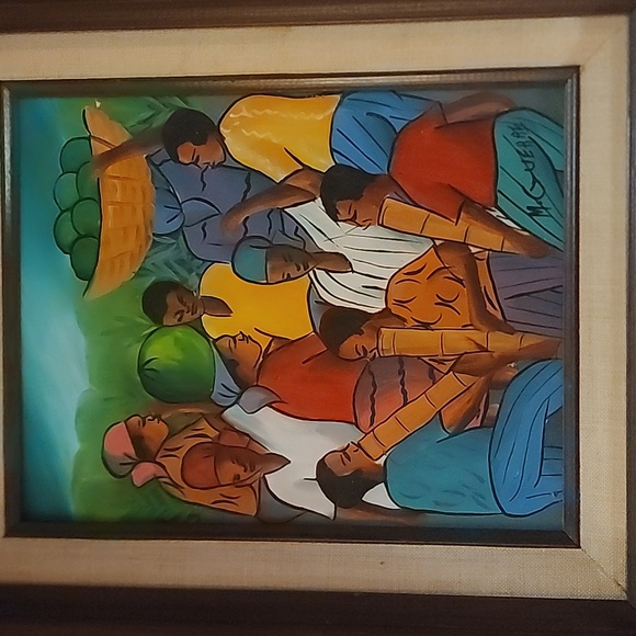 Vintage Haitian Artwork Artist: M. Guerre - Picture 2 of 11
